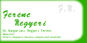 ferenc megyeri business card